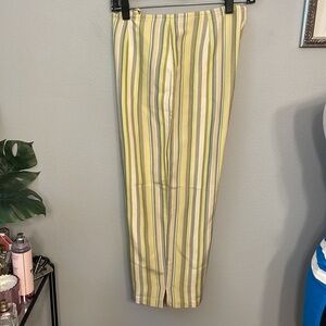NWOT TOMMY BAHAMA Striped Pants Silk Linen Blend - wide leg - Size 8